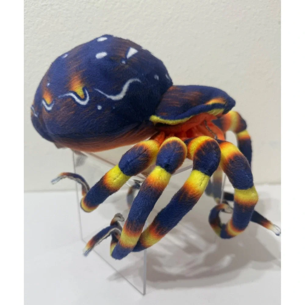 Adventure Planet Blue Orange Striped Spider Plush Stuffed Animal AP-SPID8 8 inch